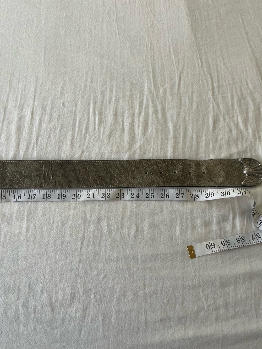 Streets Ahead Blues at Sunset Belt /Snake-embossed W/Large Silver buckle Size S - Picture 10 of 11